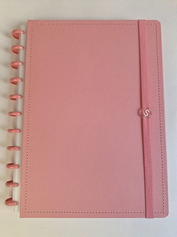 Caderno de Disco Capa Dura Iscool Glitter Rosa G