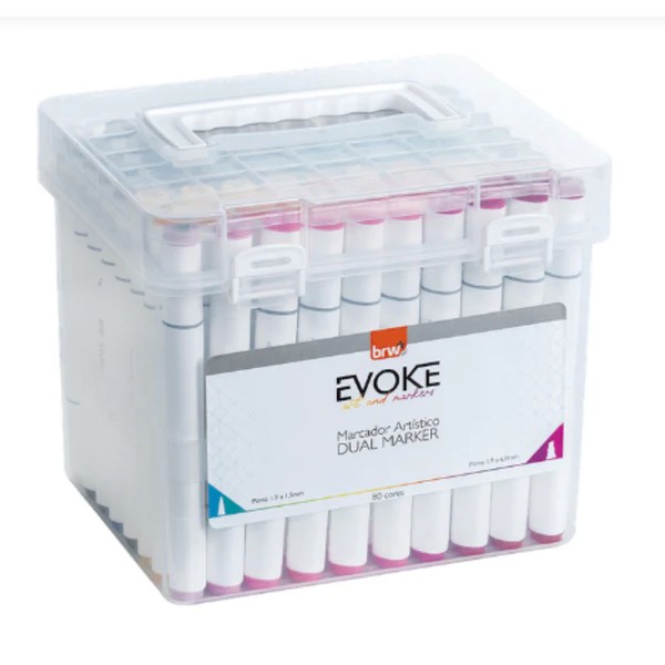 Marcador Artístico EVOKE DUAL MARKER - 108 Cores