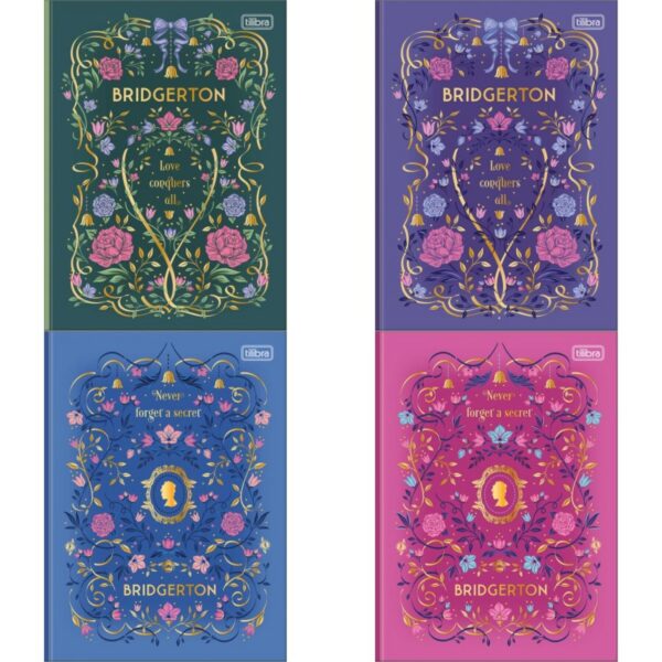 Caderno Brochura Luxo Colegial Bridgerton 80 Folhas - Tilibra