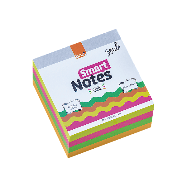 Bloco Adesivo Cube Neon 76x76mm 400 Folhas