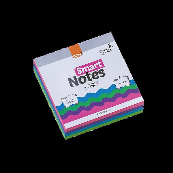Bloco Adesivo Smart Notes Cube 76x76mm BRW