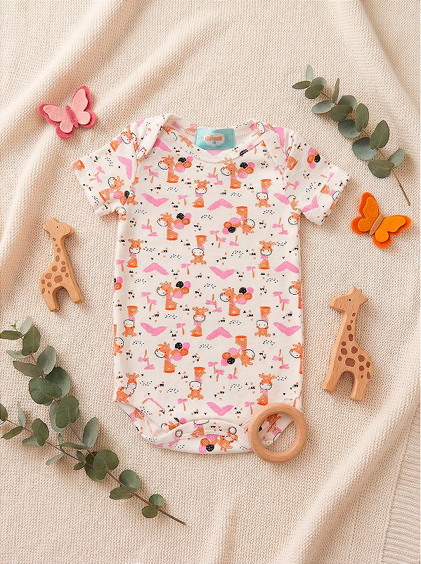 Body Girafinha Manga Curta em Suedine 100% Algodão – RN ao GG
