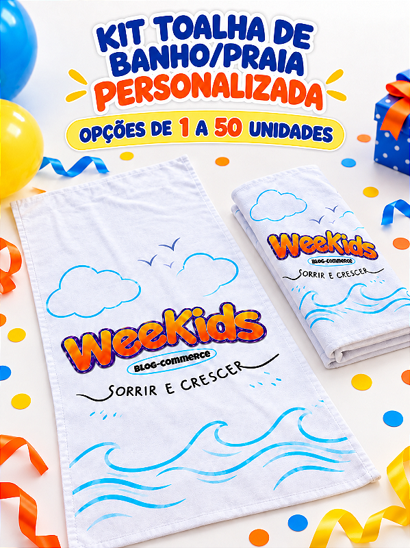 Toalha Personalizada de Banho/Praia 140cm x 70cm 200 g/m²