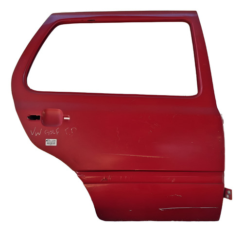 Porta Traseira Direita Vw Golf 1995 Traseira Direito Vermelho