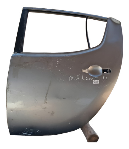Porta Traseira Esquerda Mits L200 Triton 2012 2007 A 2014 Traseira Esquerdo Cinza