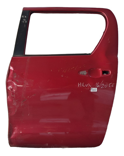 Porta Traseira Esquerda Toyota Hilux 2015 2016 A 20 Detalhe Traseira Esquerdo Vermelho