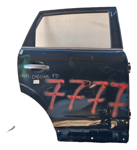Porta Traseira Direita Gm Captiva 2008 2009 A 2014 Detalhe Traseira Direito Preto