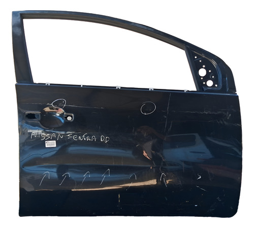 Porta Dianteira Direita Nissan Sentra 2007 2008 A 2013 Dianteira Direito Preto
