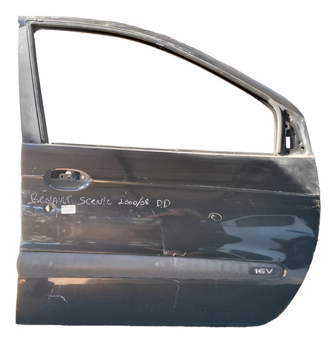 Porta Dianteira Direita Renault Scenic 2000 A 2008 Detalhe Direito Preto