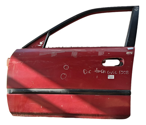 Porta Dianteira Esquerda Honda Civic 1998 Detalhe Esquerdo Vermelho