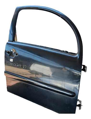 Porta Dianteira Direita Citroen C3 2005 A 2012 Detalhe Direito Preto