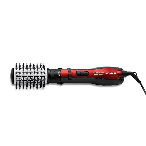 Escova Rotativa Ceramic Íon Turbo Mondial ER-09 5 em 1 1200W 3 Temperaturas 127V