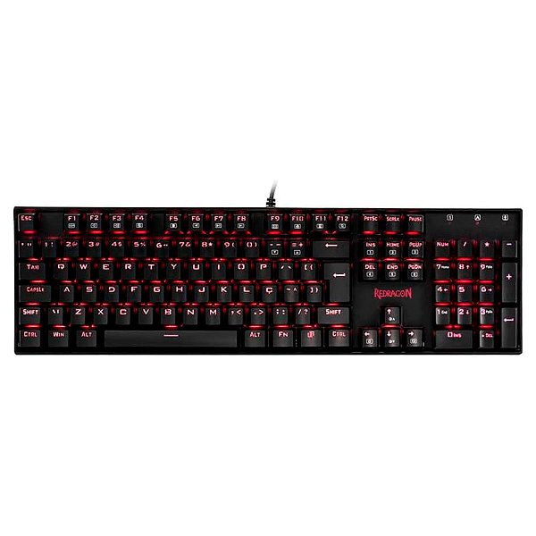 Teclado Mecanico Gamer Mitra Single Color Pto Switch Vermelho K551-1 Abnt2