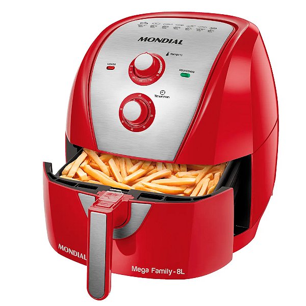 Fritadeira sem Óleo Air Fryer 8l 1900w Afn-80-ri Vermelho 220v