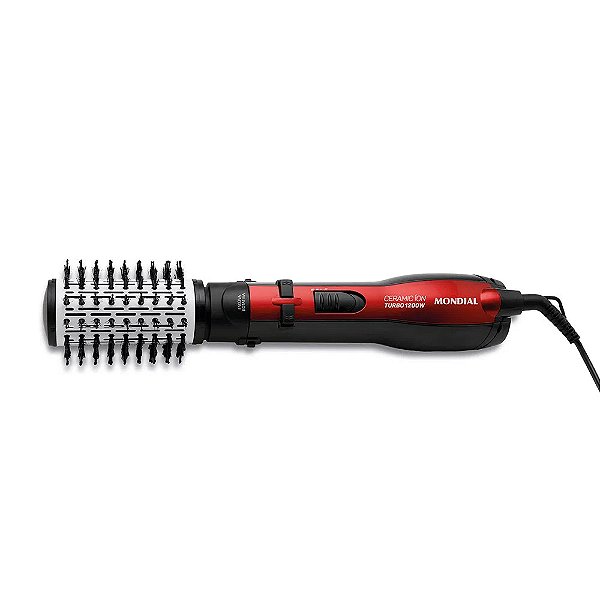 Escova Rotativa Ceramic Íon Turbo Mondial ER-09 5 em 1 1200W 3 Temperaturas 220V