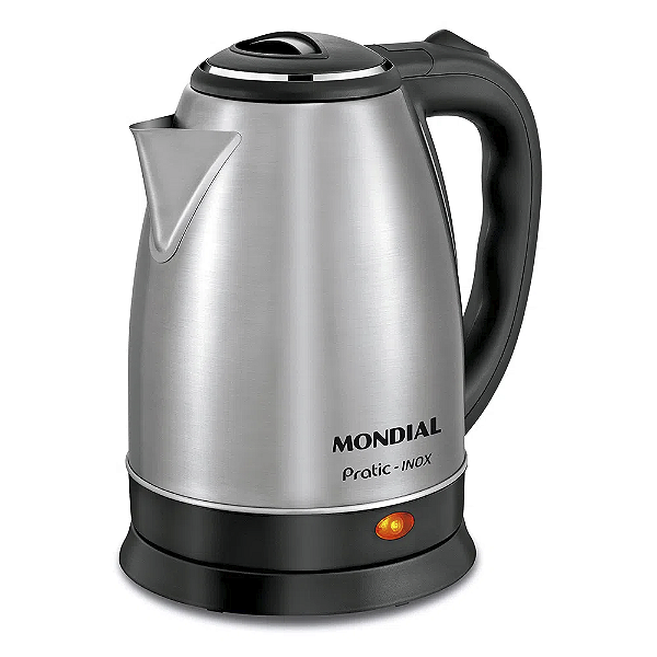 Chaleira Elétrica Pratic Mondial, Preto/Inox, 1200W, 220V - CE-06