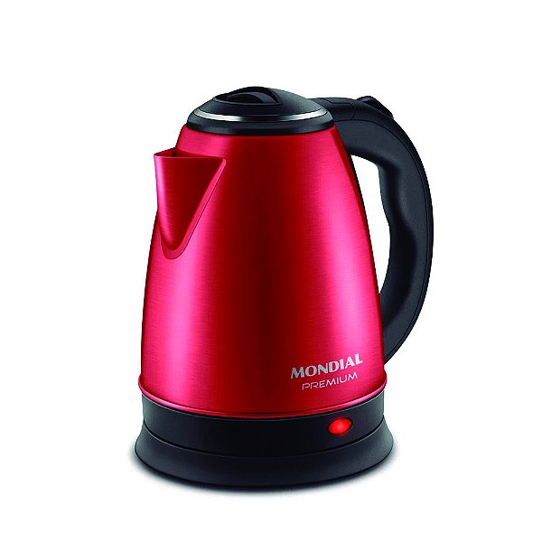 Chaleira Elétrica Pratic, Mondial, Vermelho/Inox, 1200W, 110V - CE-06-R