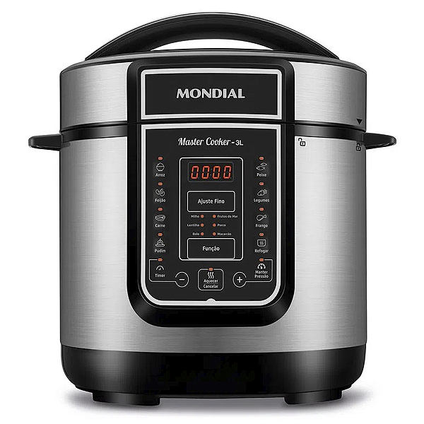 Panela de Pressão Elétrica Mondial, Master Cooker - 3L, 220V, Preto, 700W - PE-40