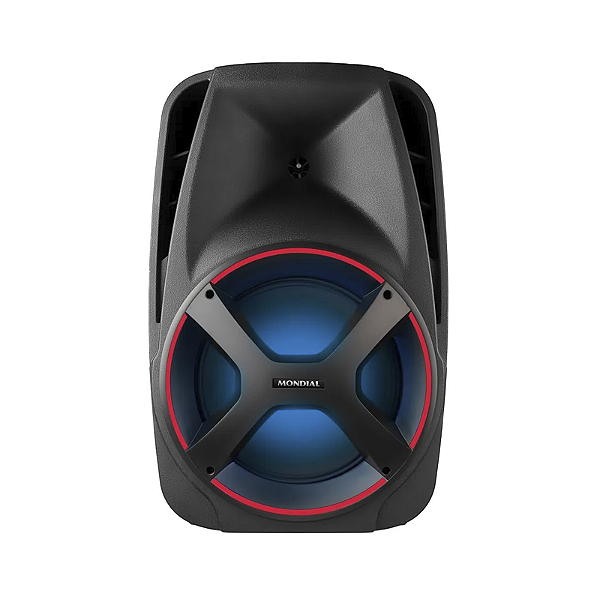 CAIXA AMPLIFICADA CONNET POWER PLUS MONDIAL CM-550 PRETO VERMELHO 500W BIVOLT