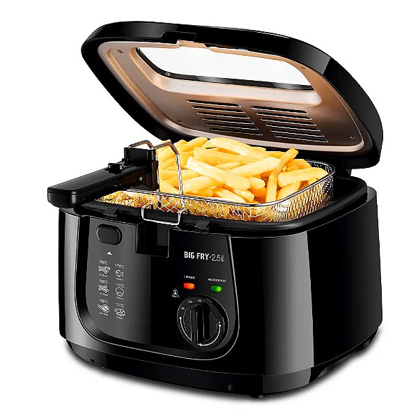 Fritadeira Big Fry Ft-07 2.5L Preta 1500w 220v