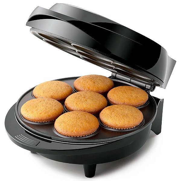 Maquina De Cupcake Maker Pratic Ck-01 Preto/Inox 1000w  127v