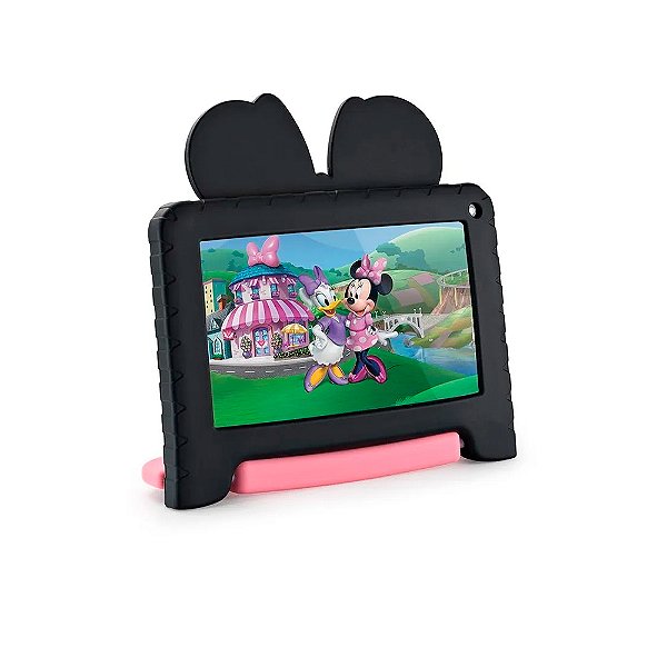 Tablet Infantil Minnie Com Controle Parental Preto E Rosa