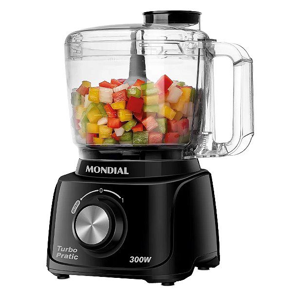 Mini Processador Turbo Pratic 300w Mp-16-B Preto 220v