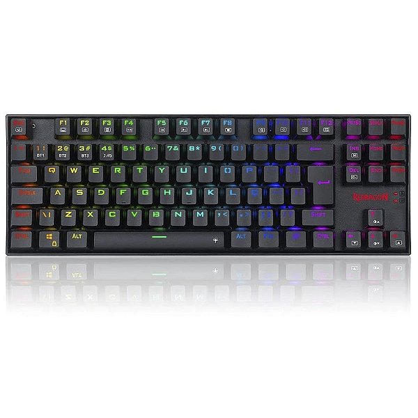 Teclado Mecânico Redragon Kumara Pro Rgb Wireless Preto Switch Marrom