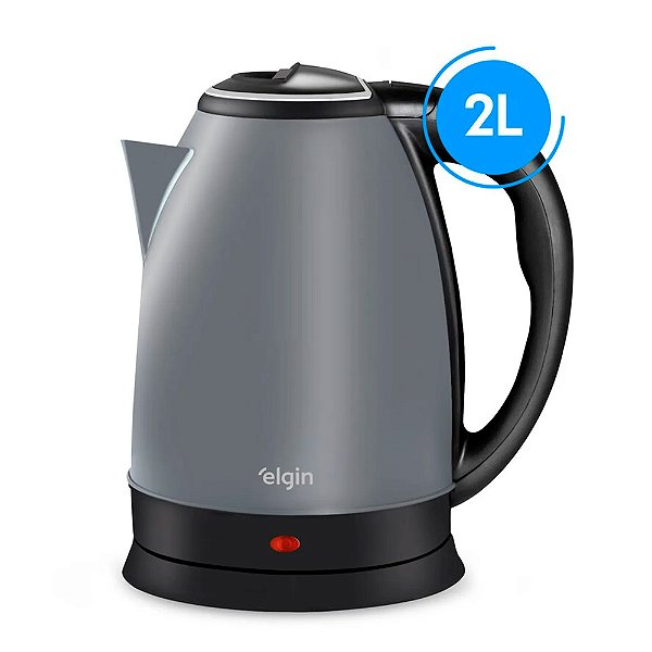 Chaleira Elétrica Elgin Inox Cinza Lunar 2 Litros 1200w 220v