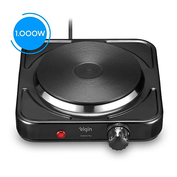 Fogão Elétrico Portátil 1 Boca Single Cook 1000w Preto 220v