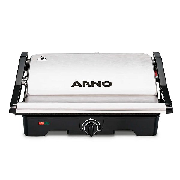 Grill Arno Dual Inox com Abertura de 180° Gnox 220v
