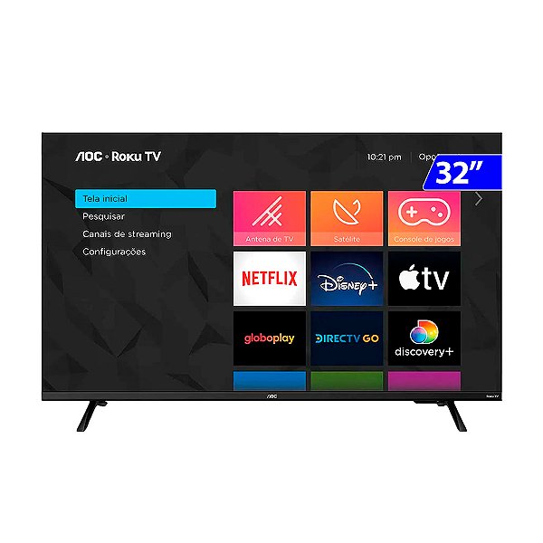 Smart Tv Aoc Roku 32" Hd 3 Hdmi Usb Wi-fi Dolby Audio