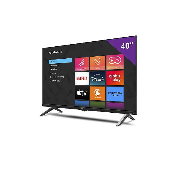 Smart TV AOC 40" Full HD com Roku TV ? Wi-Fi, HDMI e USB
