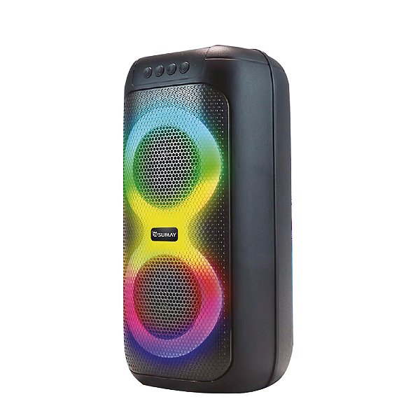 Caixa de Som Sumay Slimbox 60w Bluetooth com Led
