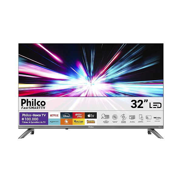 Smart Tv 32'' Philco Roku Tv Dolby Áudio Hdr10 P32crb