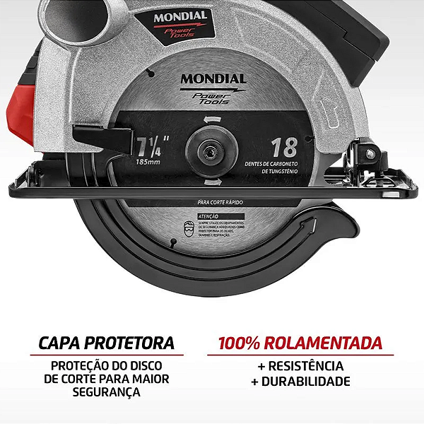 Serra Circular Mondial 1500w Power Tools 5000rpm Fsc-03 - 220v