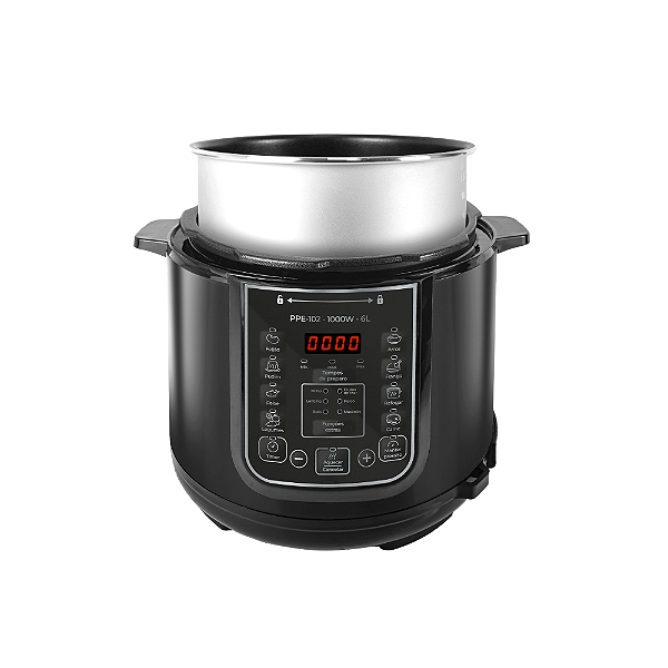 Panela Elétrica de Pressão Kian Ppe-102 1000w 6 Litros Preta - 220v