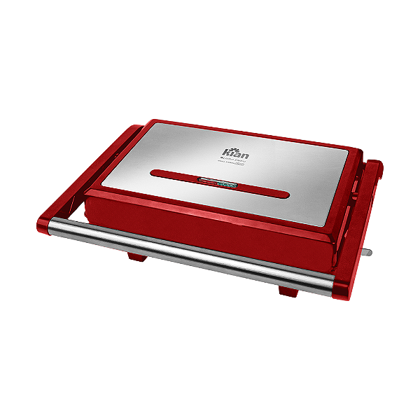 Sanduicheira Grill Kian Panini Inox 1200w Vermelho Inox - 127v