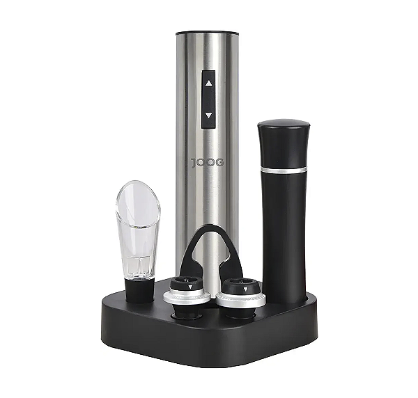 Abridor Elétrico de Vinho Portátil Joog Jg-ew3 Led Prata