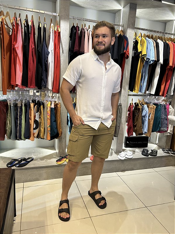 Camisa de botão branca