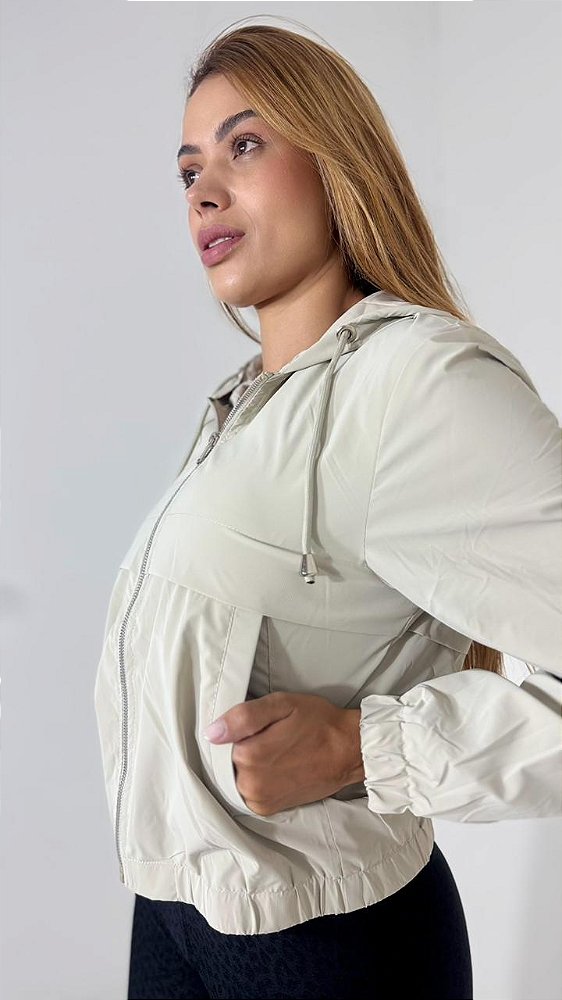 Jaqueta Feminina Corta Vento - OffWhite