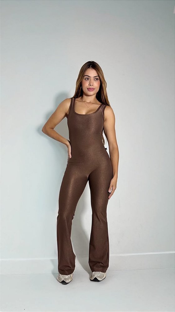 Macacão Elegance Premium - Marrom