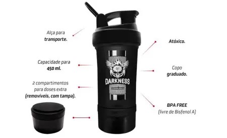 COQUETELEIRA PRETA DARKNESS 3 DOSES- 450ML