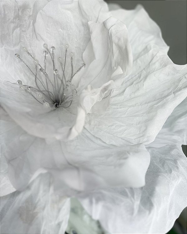 Flor em Organza - Exclusif *Branca | unidade