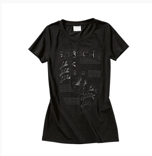 T-shirt feminina, escudo Porsche