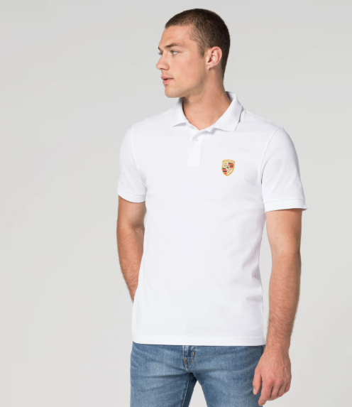 Camisa Polo Emblema Porsche - branca