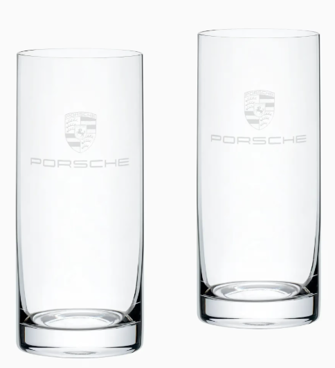 Conjunto de dois copos, long drink Porsche