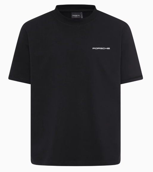 Camiseta retrô – Comunidade fãs da Porsche ( preta )