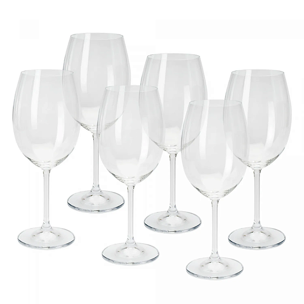 Conjunto 6 Taças de Vinho Tinto de Cristal Ecológico Gastro/Colibri 450ml