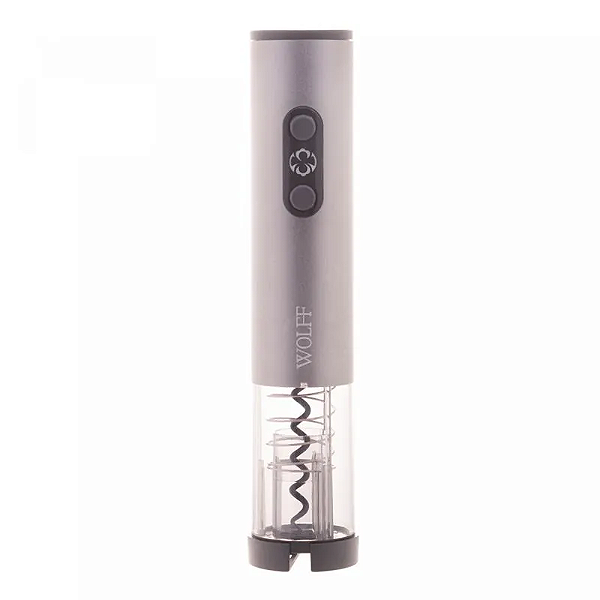 Saca-Rolhas Elétrico de Aço Inox com Entrada USB